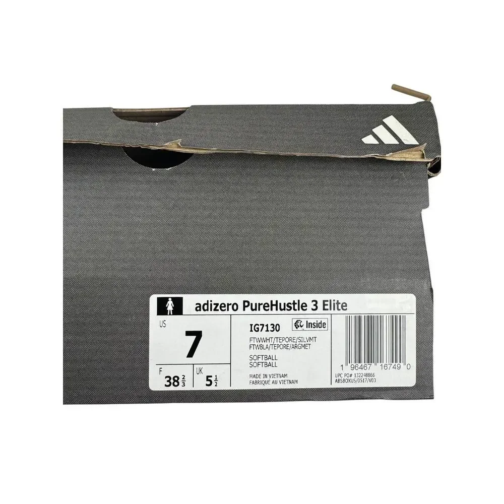 adidas‎ Women's Adizero Purehustle 3 Elite Sneaker, White/Team Power Red/Silver